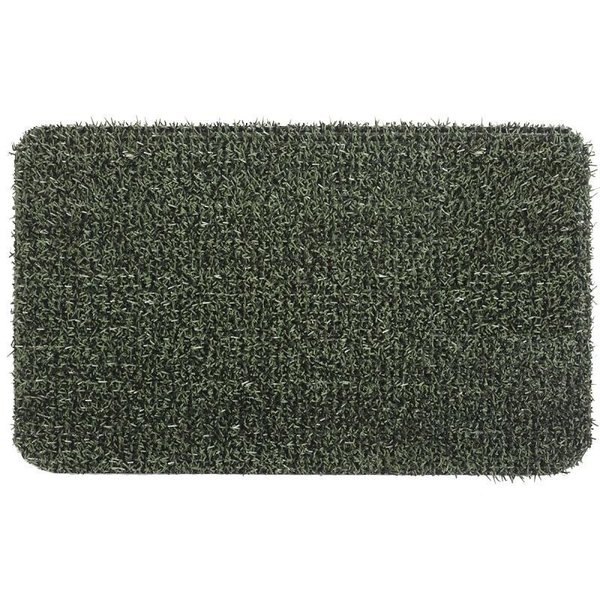 Grassworx Clean Machine 10372030 Door Mat, 30 in L, 18 in W, Rectangular, Medium Flair Pattern, Evergreen 10372030/10376434